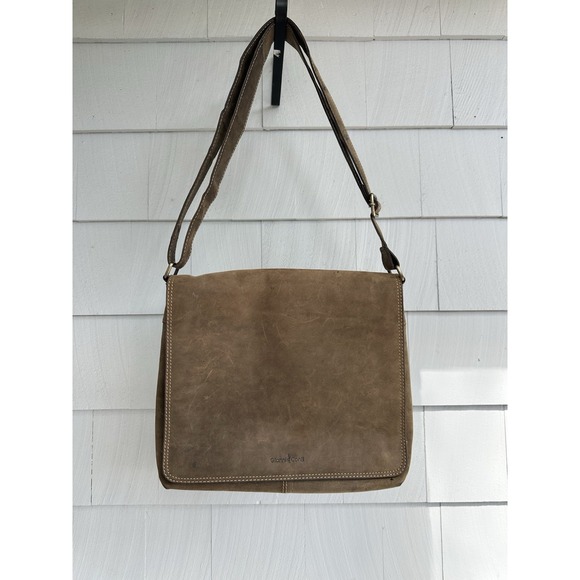 Other - Gianni Conti Italian Leather Messenger Bag, Dark Brown, Fits Devices Up‎ to 12"